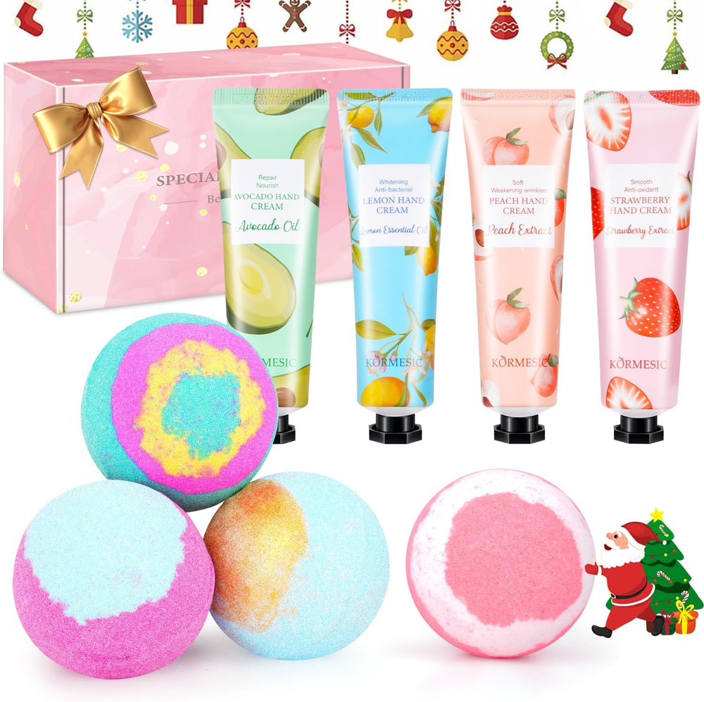 Valentines Day Gifts for Her - Luxe Bath Sets with Bombs & Hand Lotion-image