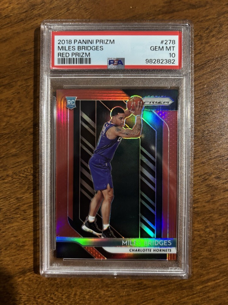✨Miles Bridges 2018 Panini Red Prizm /299 Rookie RC #278 Hornets PSA 10 Gem Mint
