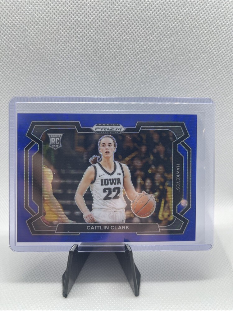 2024 Panini Prizm Draft Picks Caitlin Clark RC Blue Prizm Variation /249