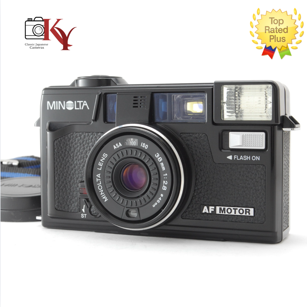 ⏯️ [ NEAR MINT ] Minolta Hi-Matic AF2-MD 35mm Point & Shoot Film Camera JAPAN