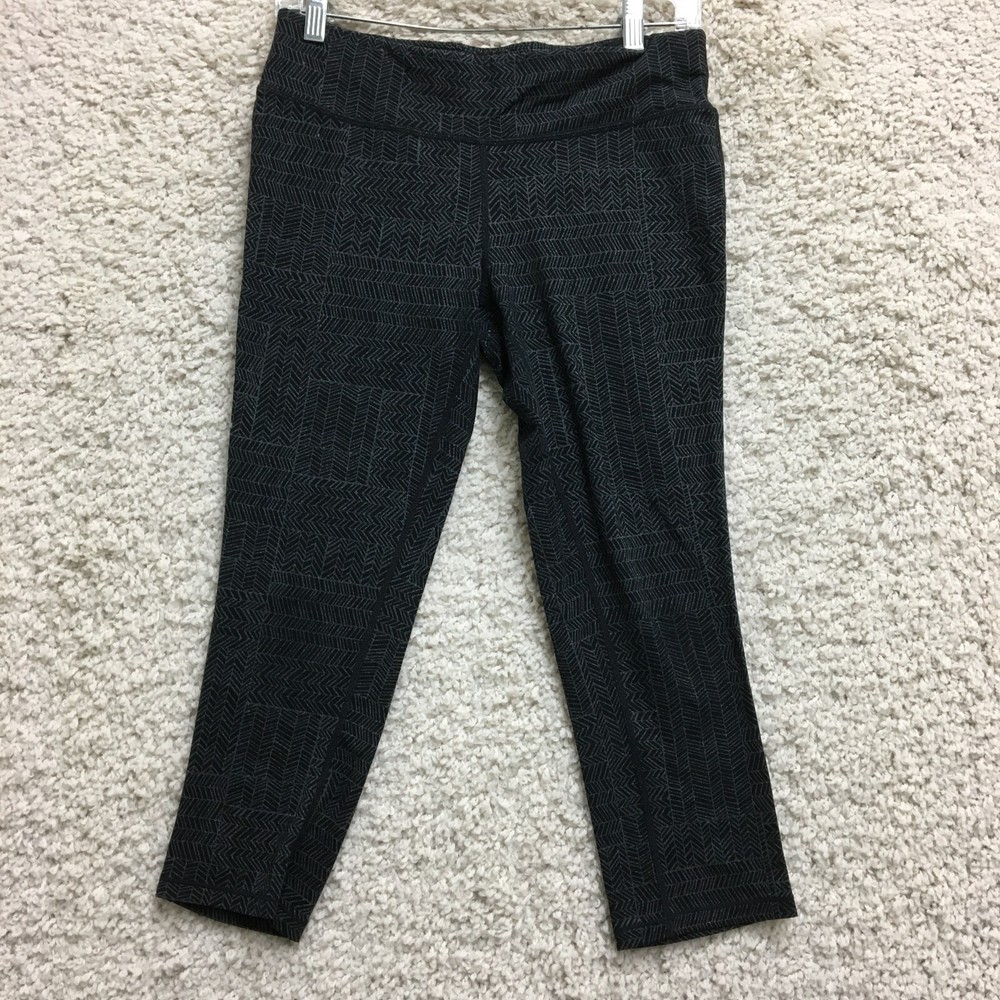 Black Stretch Prana Leggings for Women - Medium Athletic Gym Capris