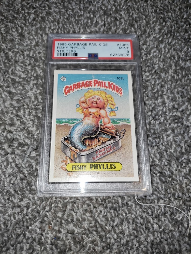 1986 Garbage Pail Kids Fishy Phyllis Series 3 PSA 9 Sticker #108b