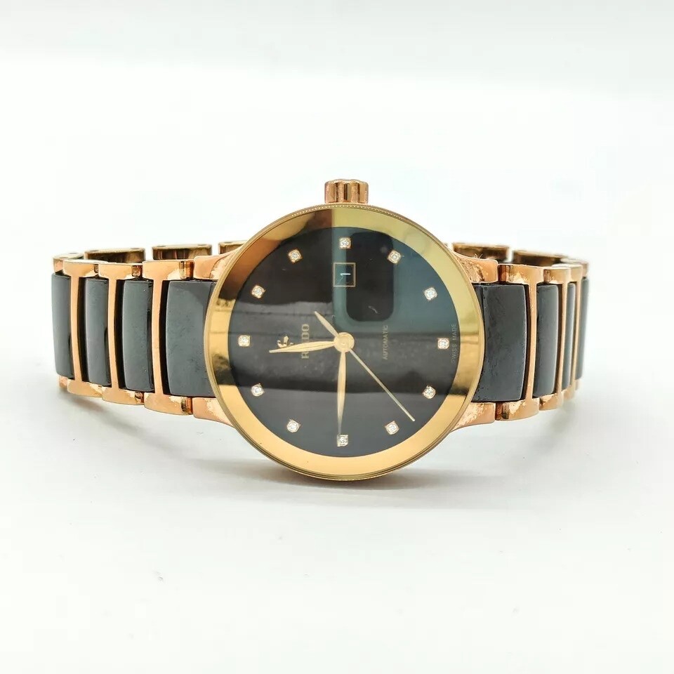 Rado 561.0183.3 Women’s Automatic Watch – 28mm Gold-Tone & Dark Brown Dial