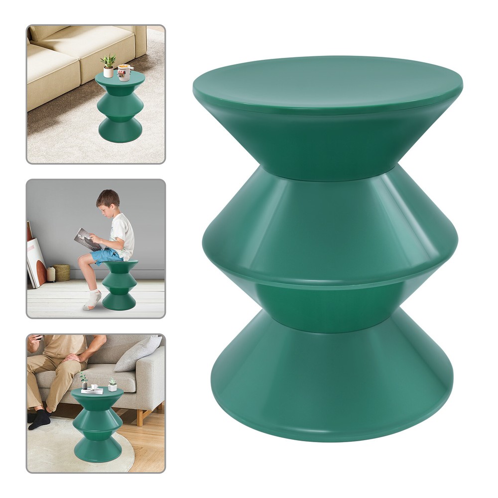 Modern Green Round PET Sofa Side Table for Indoor Spaces