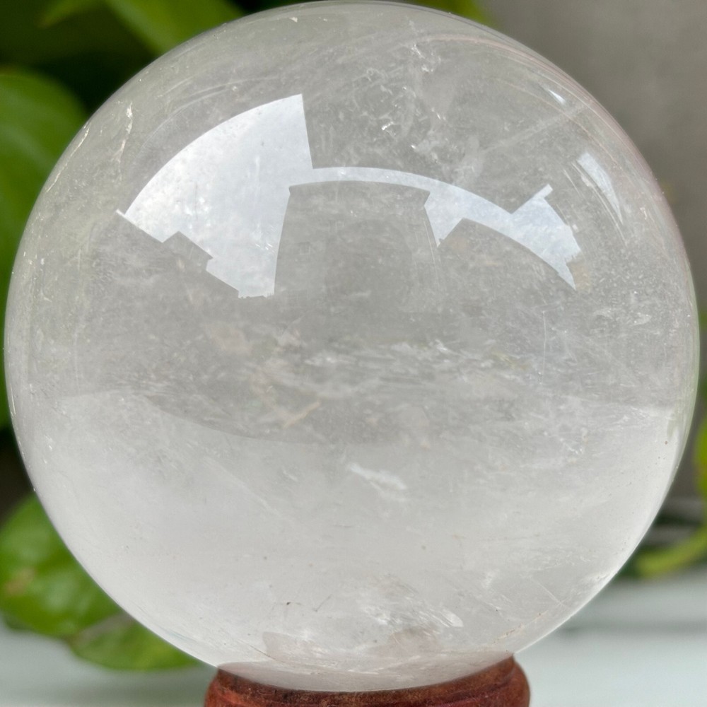 460g Natural White Clear Crystal Ball Quartz Gemstone Sphere Reiki Healing