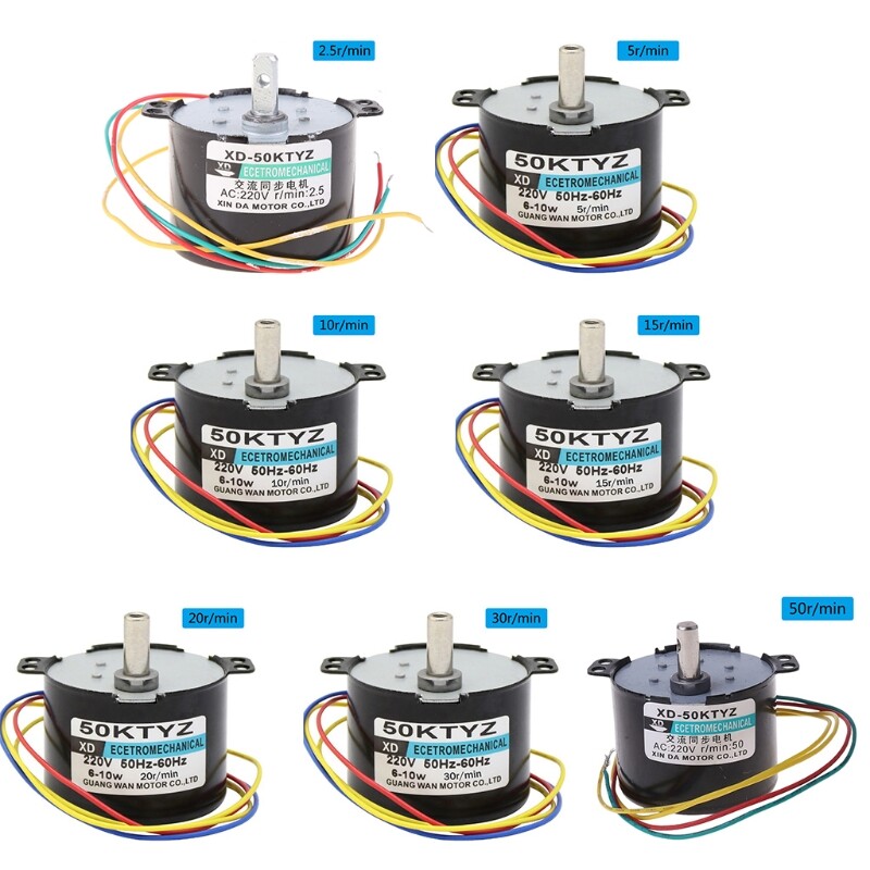 50KTYZ Magnet Synchronous Motor AC220V 2.5-50R/Min Low Speed Reducer Motors