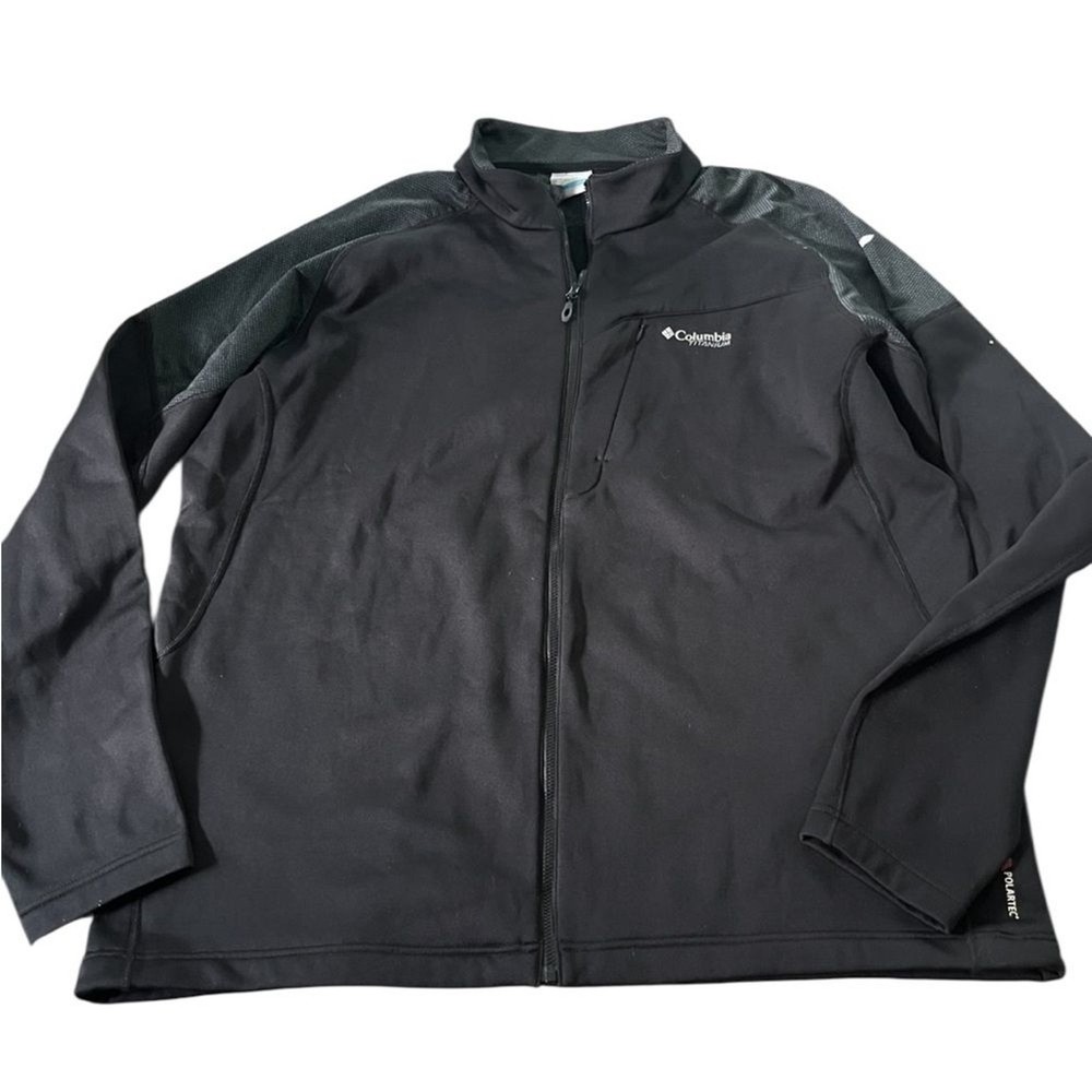 Columbia Titanium Polartech Men's Black Jacket Full Zip Size XXL 2XL