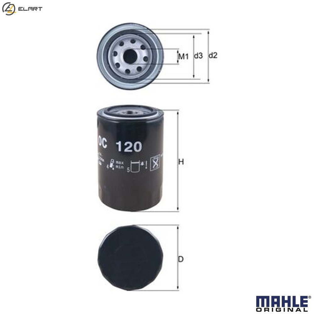 OIL FILTER OC 120 FOR VW TOYOTA COROLLA/Hatchback/Liftback STALLION VAN SUPRA