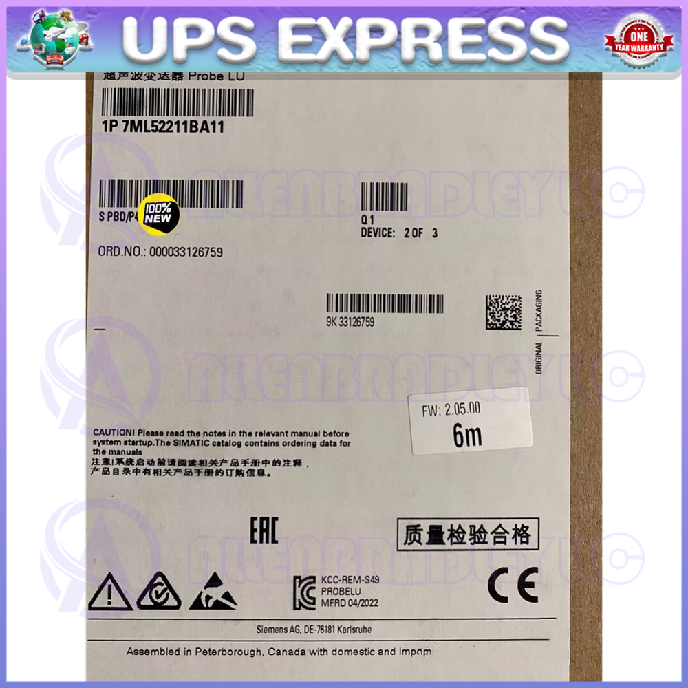 7ML5221-1DA11 Siemens Ultrasonic Level Meter Fast Shipping UPS Express GQZ1