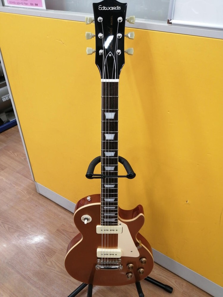 Edwards E-LP-125SD/P Gold Top Les Paul Electric Guitar with ESP Gig Bag