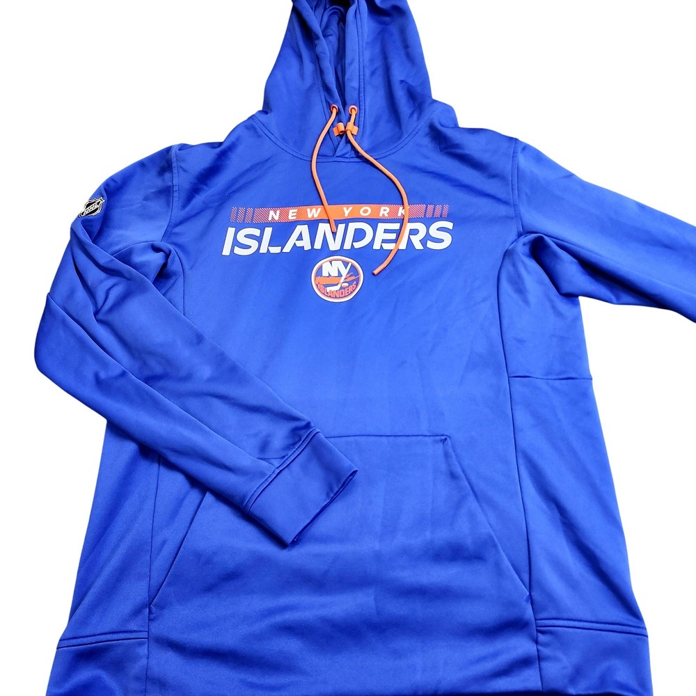 New York Islanders Hoodie Mens Large Blue NHL Hockey Fanatics Authentic Pro