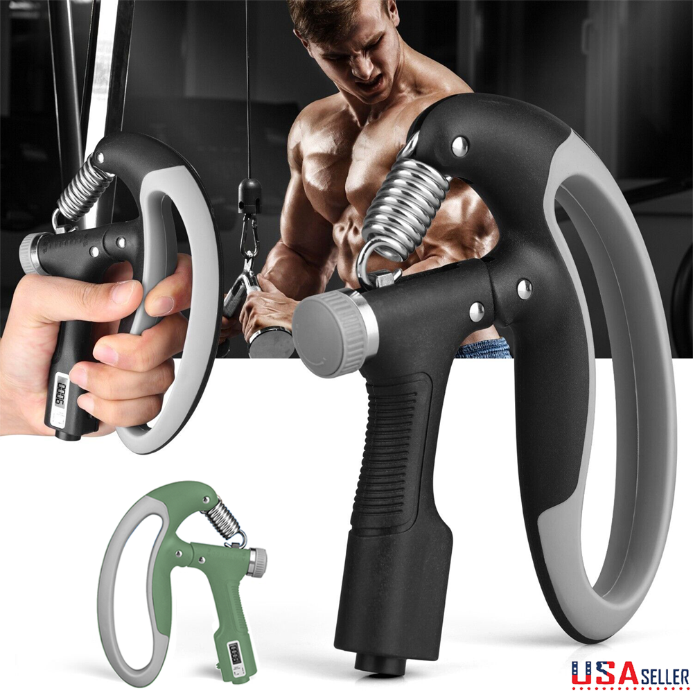 Hand Grip Strength Power Trainer Gripper Strengthener Adjustable Gym Exerciser