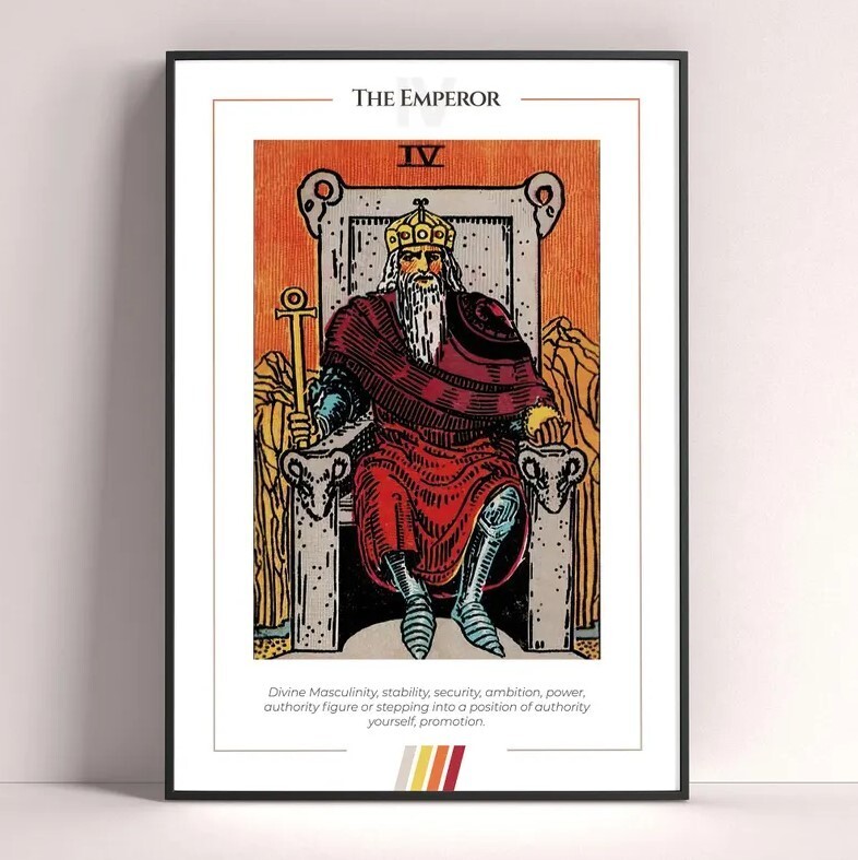 Emperor Tarot Card Art Print Digital Download Poster