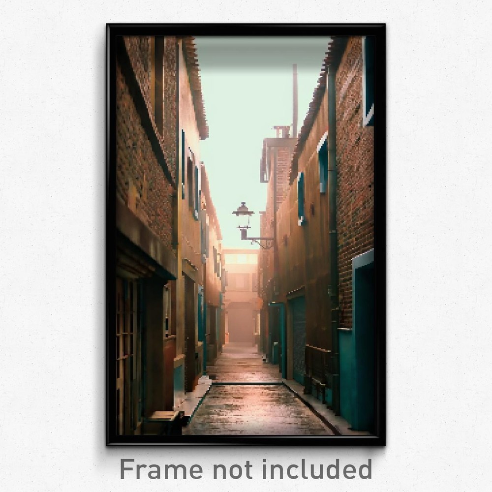 Pixel Art Poster - Stupendous Alley (8 Bit Psychedelic Trippy Video Game Print)