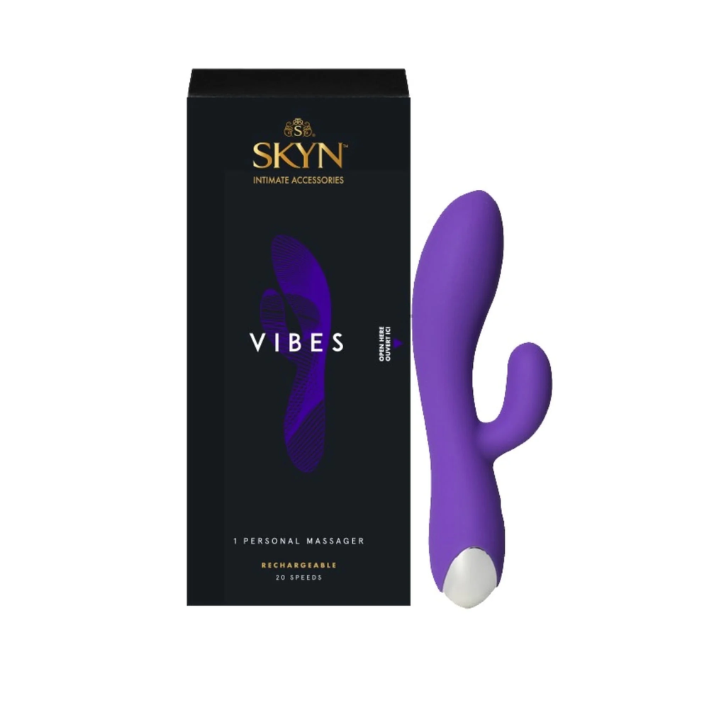 Vibes Personal Massage Wand Vibrator with 20 Speeds in Purple
