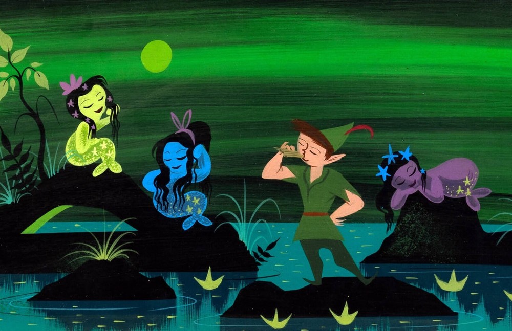 Mary Blair Disney Peter Pan Mermaids Concept Poster 13x19 MATTE Print