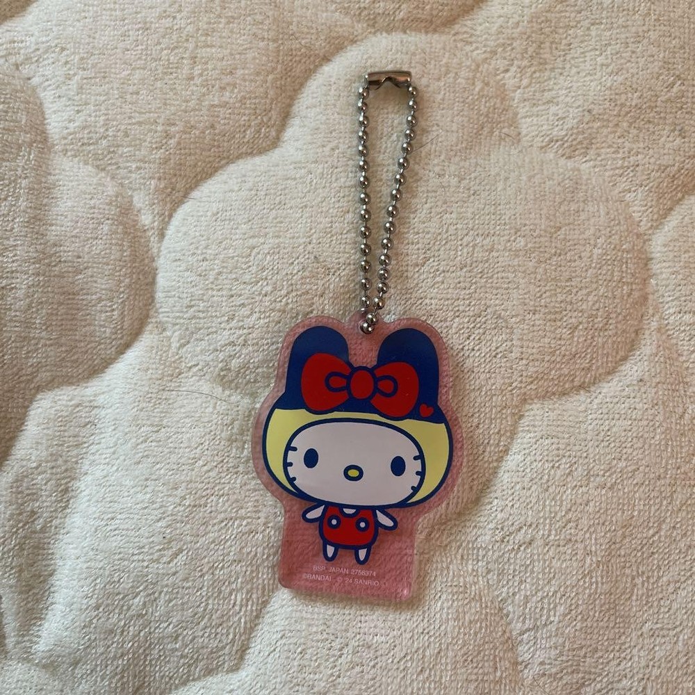 Hello Kitty Acrylic Keychain with Tamachi Ball Chain Accessory