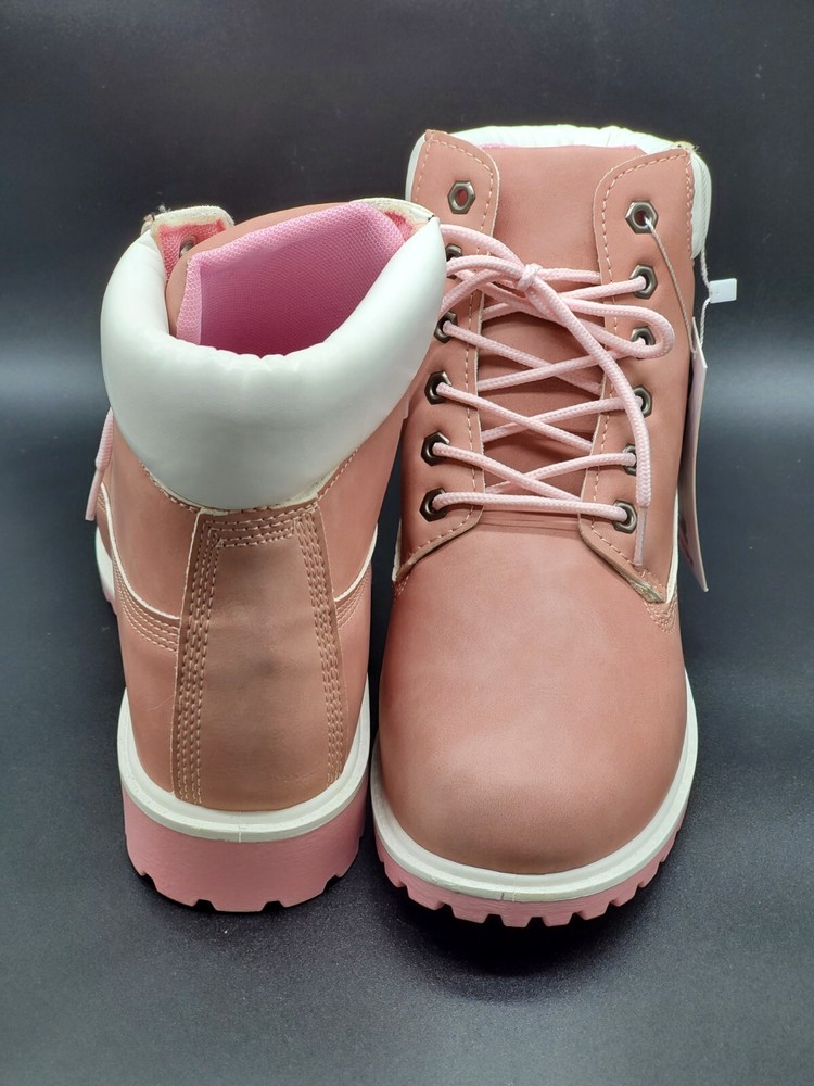 Dadawen Women's Lace Up Low Heel Work Combat Boots Waterproof Ankle Bootie 10.5