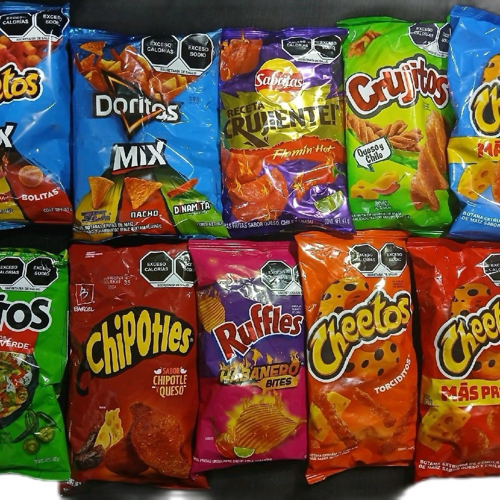 100 Individual Bags of Mexican Chips Can Be A Variety of Flavors
