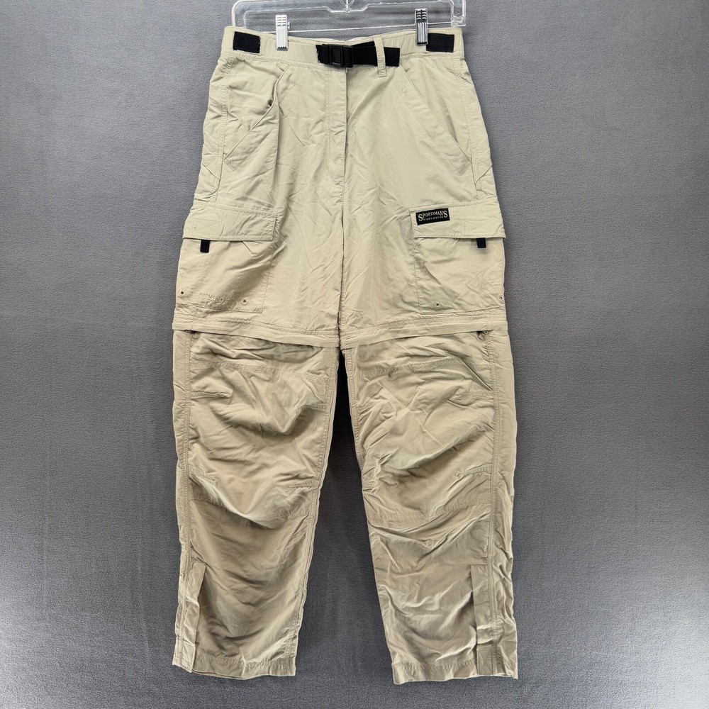 SWO Convertible Pants Men Medium 28x29 Cargo Beige UPF30 Sun Protection Packable