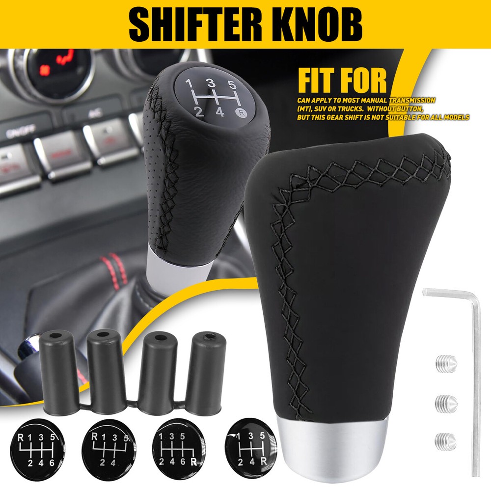 5-Speed Manual Shift Knob Black Shifter Gear Stick Lever