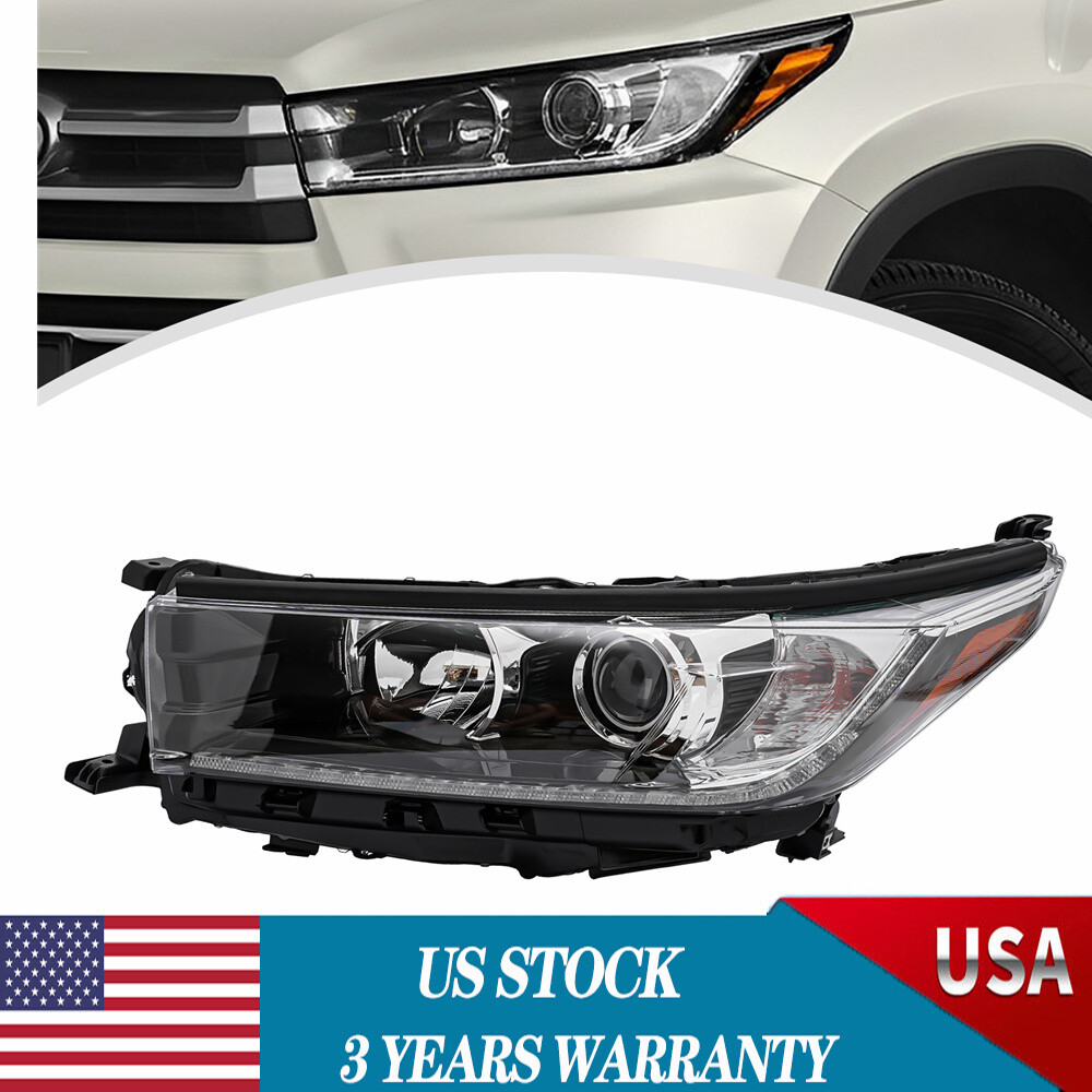 2017-2019 Toyota Highlander LE XLE Left Driver Headlight w/ LED DRL