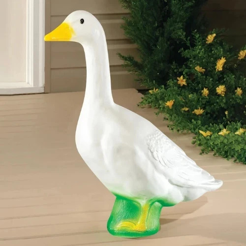 Large White Goose Garden Statue for Indoor Outdoor Yard Porch Decor