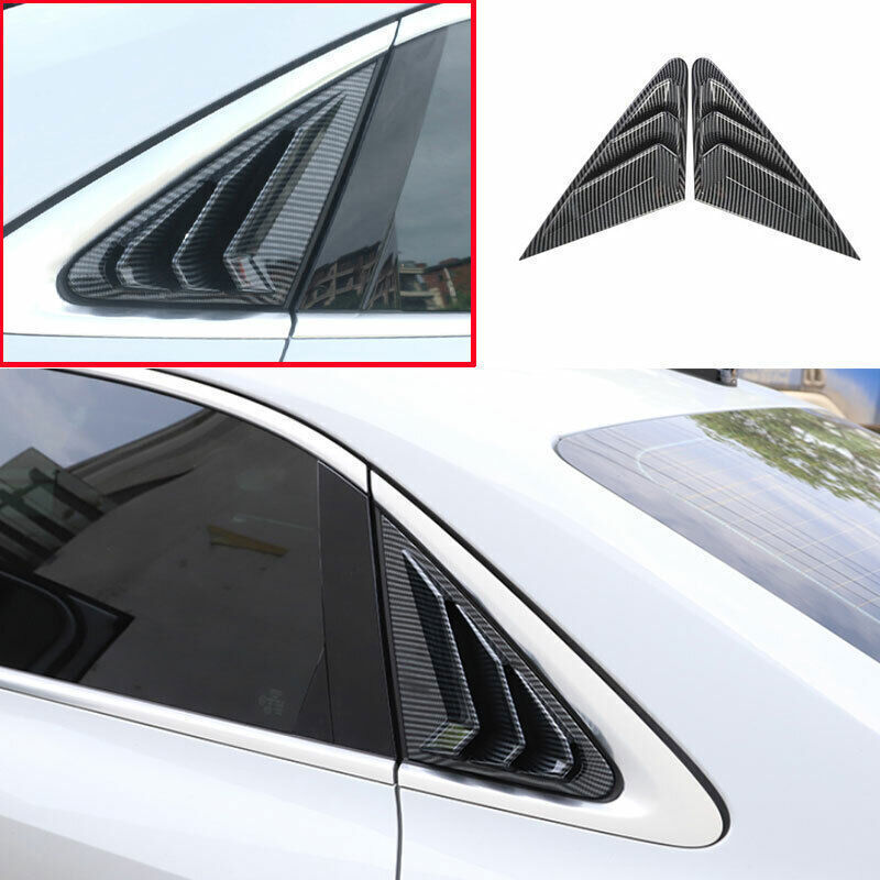 For Audi A3 22-2023 ABS Carbon Fiber Side Vent Window Scoop Louver Cover Trim 2X