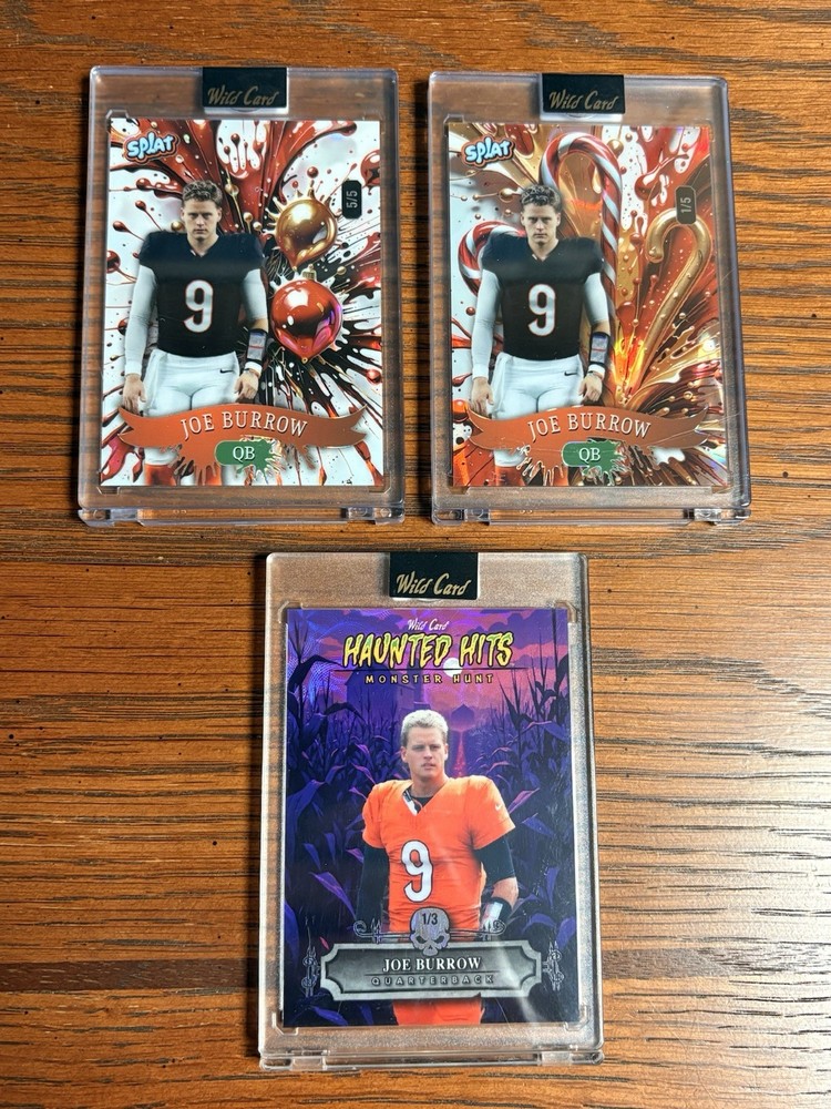 2025 Wild Card (3 Card Lot) - Joe Burrow Cincinnati Bengals - Haunted/Holiday 🔥