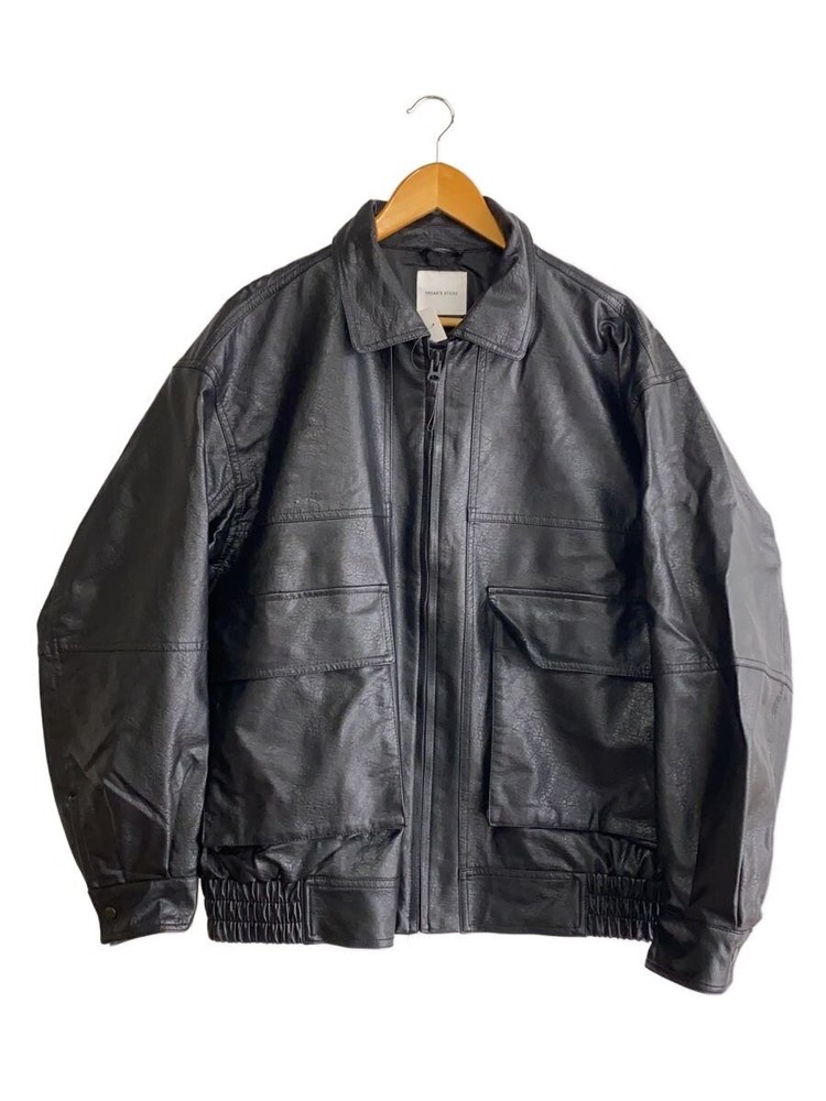 Leather Jacket Blouson/M/ Leather/Blk/Plain/1053248900592 3464