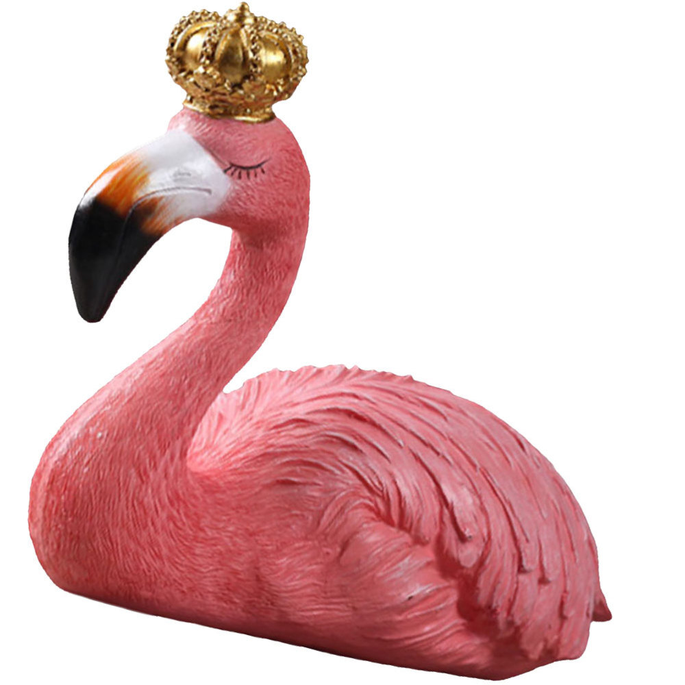 Resin Bird Couple Figurine Modern Tropical Home Decor Statue