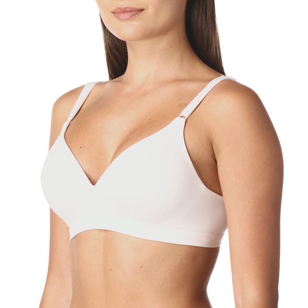 Warner Womens Cloud 9 Wireless Comfort Bra 36C White Lined Support  
