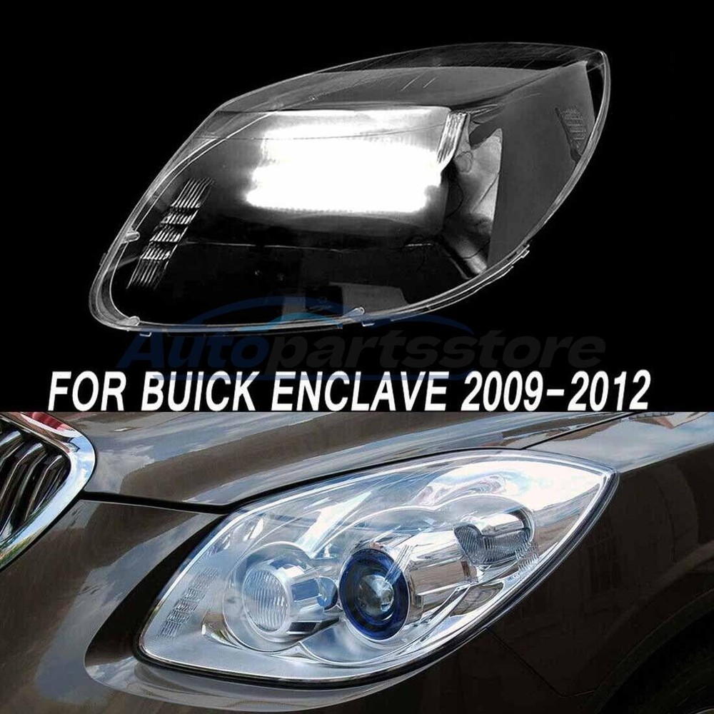 Fit For Buick Enclave 2009-2012 Clear Car Front Headlight Cover Lens Cap Left