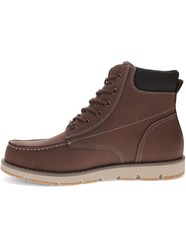 LEVI'S Mens Brown Pull Tab Removable Insole Dean Round Toe Wedge Chukka Boots 12
