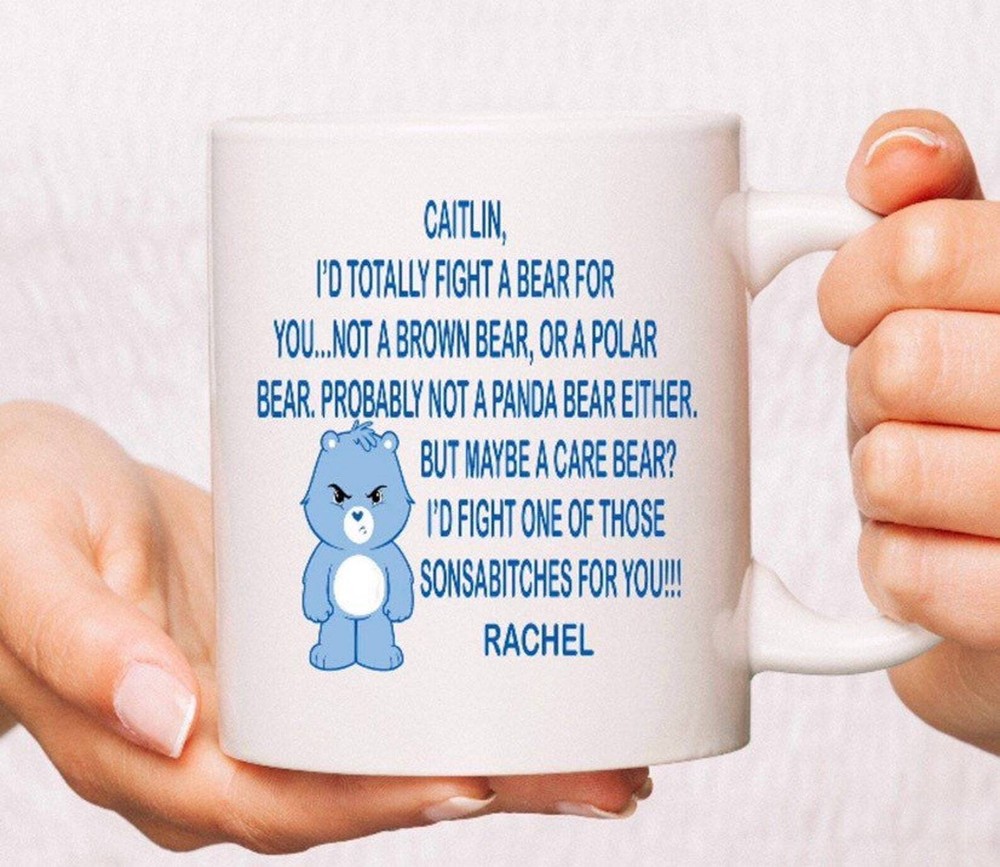 Fight A Bear Funny Coffee Mug Personalized Mug For Best Friend Funny Coffee Mug