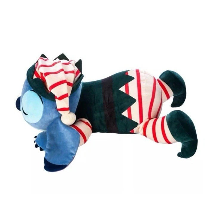 Disney Stitch Christmas Plush Toy with Holiday Hat