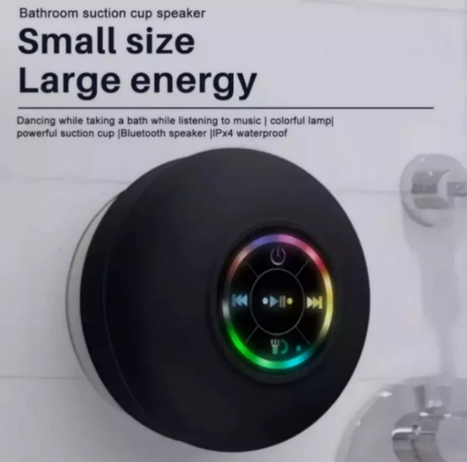 Waterproof Bluetooth Wireless Shower Speaker Bathroom Speaker LED Light&&