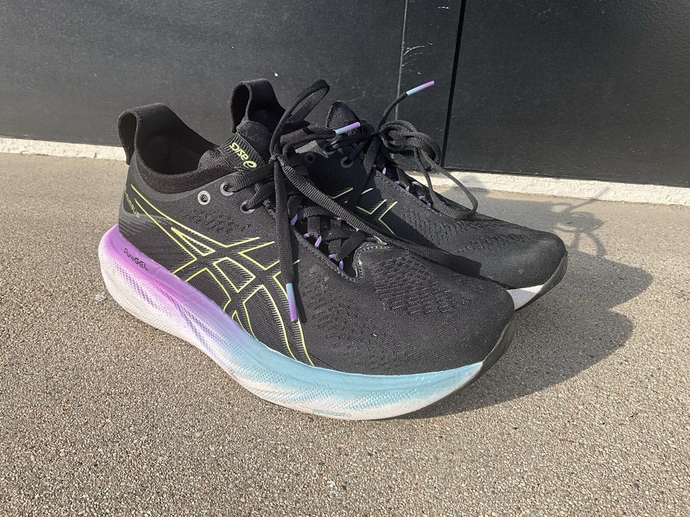 ASICS Gel Nimbus Women’s Sz 7.5, Black/Glow Yellow