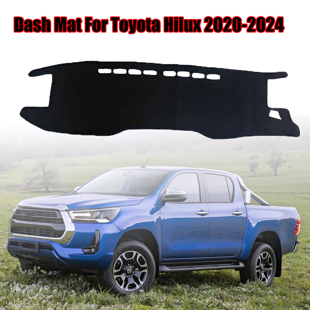 Anti-Slip Dash Mat Cover for Toyota Hilux 2020-2024 Dashboard Sun Protection