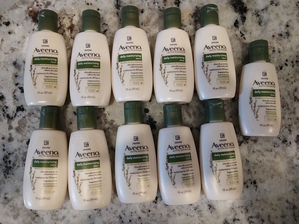 11-Pack Aveeno Daily Moisturizing Lotion for Dry Skin, Soothing Oatmeal, 1oz Hand Relief