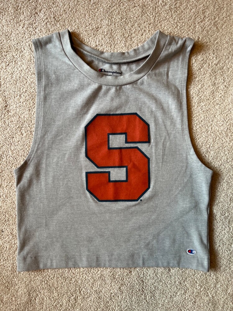 SLEEVELESS TANK - Syracuse - Knit - Gray - Athletic - Champion - Large - NWOT