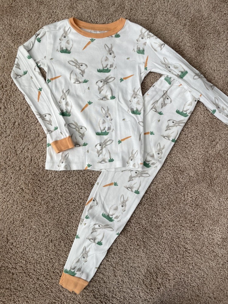 Burt’s Bees Boys Girls Bunny Easter Pajamas Size 6