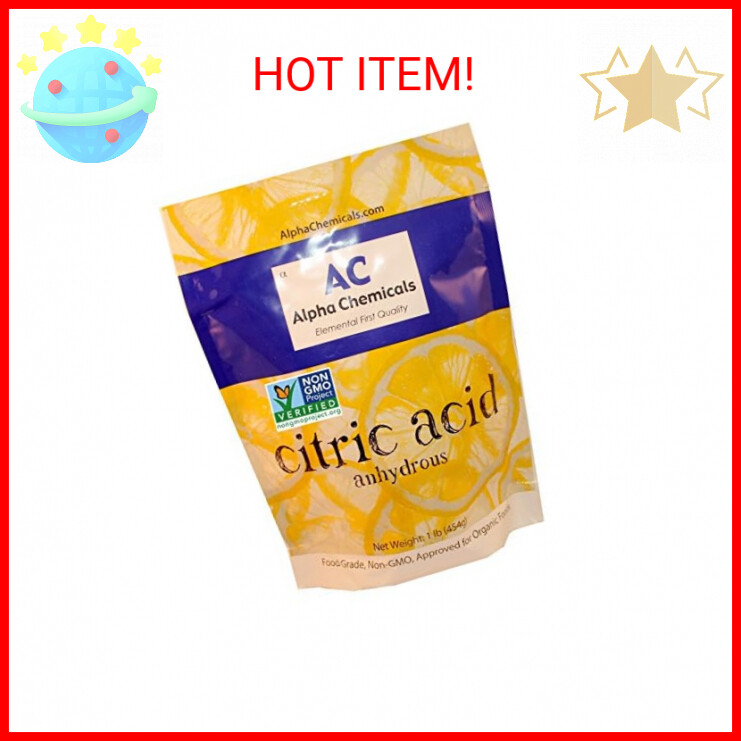 Alpha Chemicals Non-GMO Project Verified Citric Acid - 1 Pound – Organic