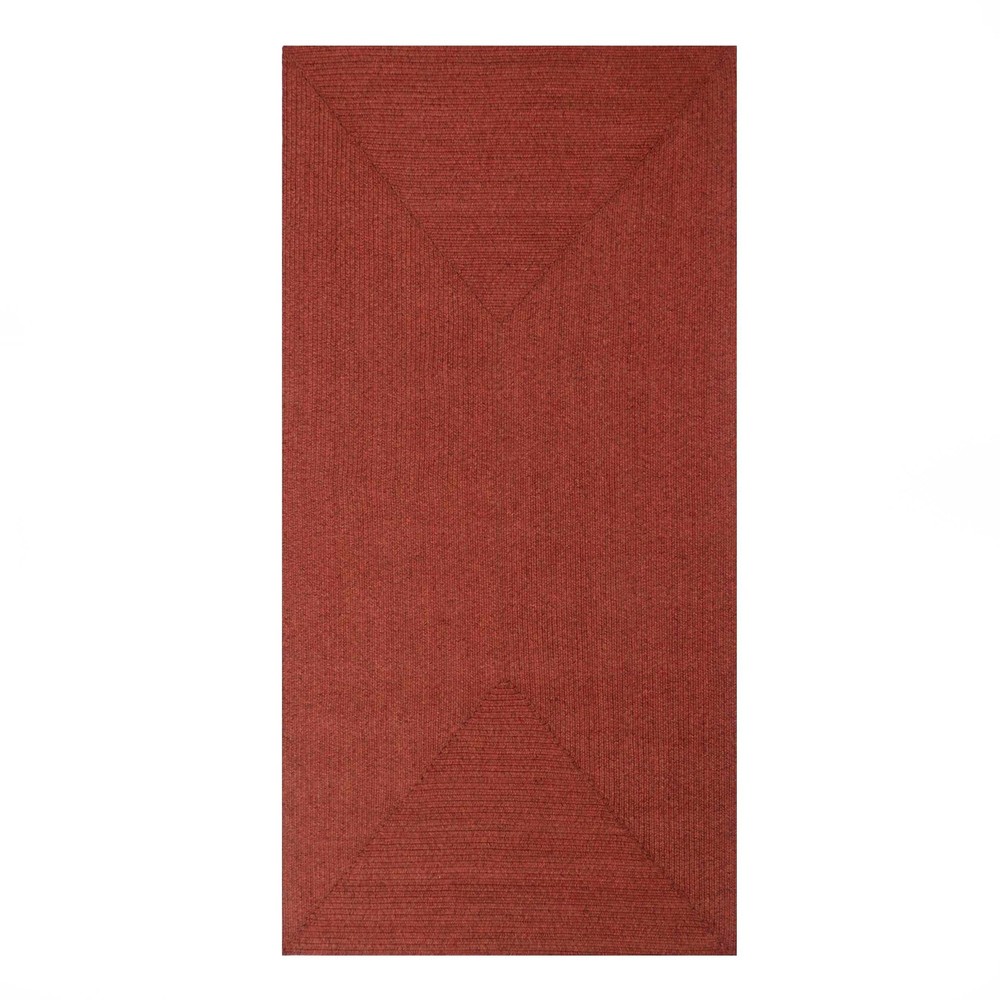 Modern Reversible Solid Rustic Braided Indoor Brick Rug 6x9