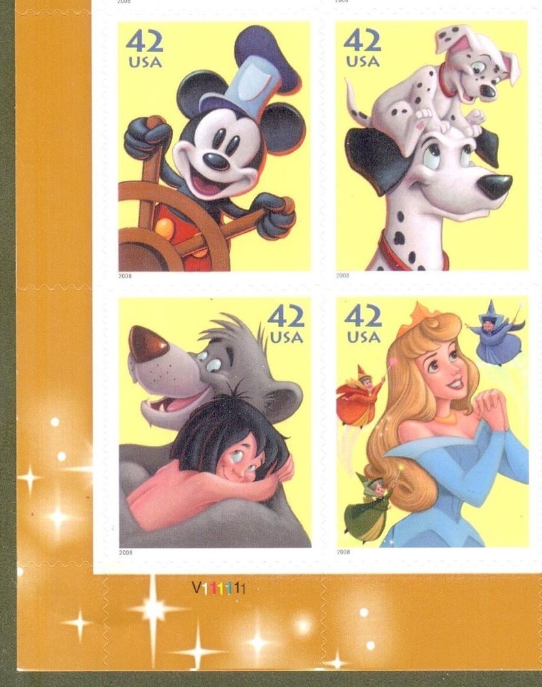 Plate Block Of 4 Disney Imagination US Stamp LL Scotts 4342-4345 MNH 42c - 2007