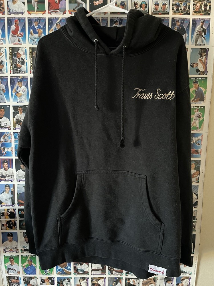 Travis Scott x Diamond Supply Co. Merch Hoodie Black Rodeo Mens Size Large