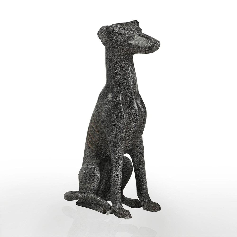 Loyal Greyhound Statue Sculpture in Cast Aluminum 18.5 Inches High by SPI Home