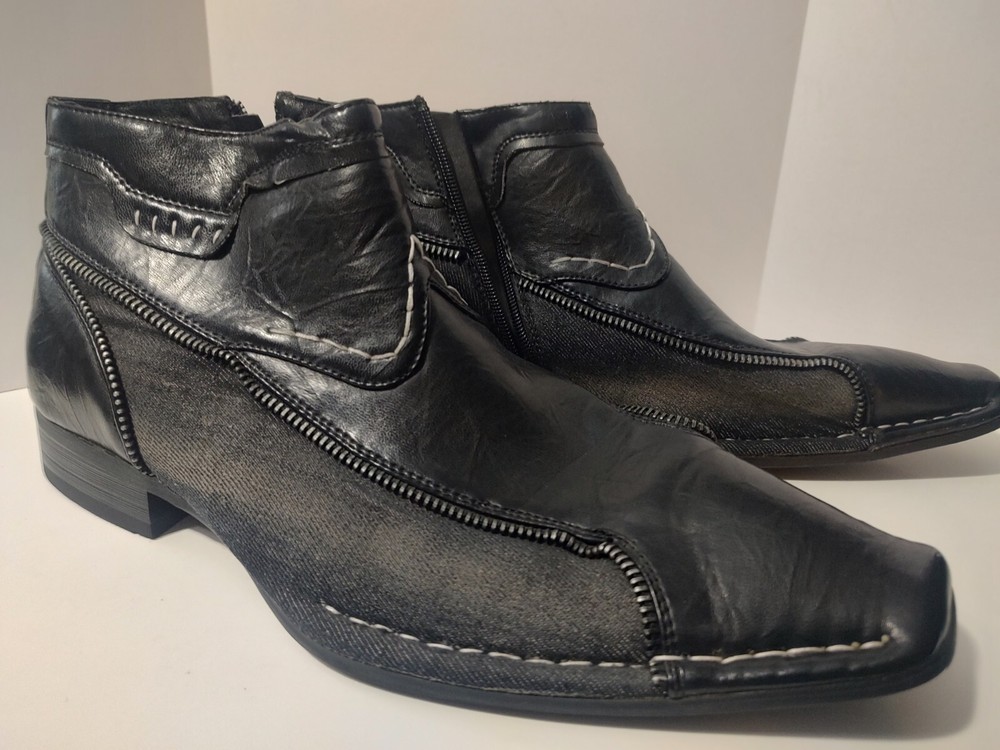 Robert Wayne RESOLVE Zip Up Ankle High Boots Size 10.  Y2K GOTH !