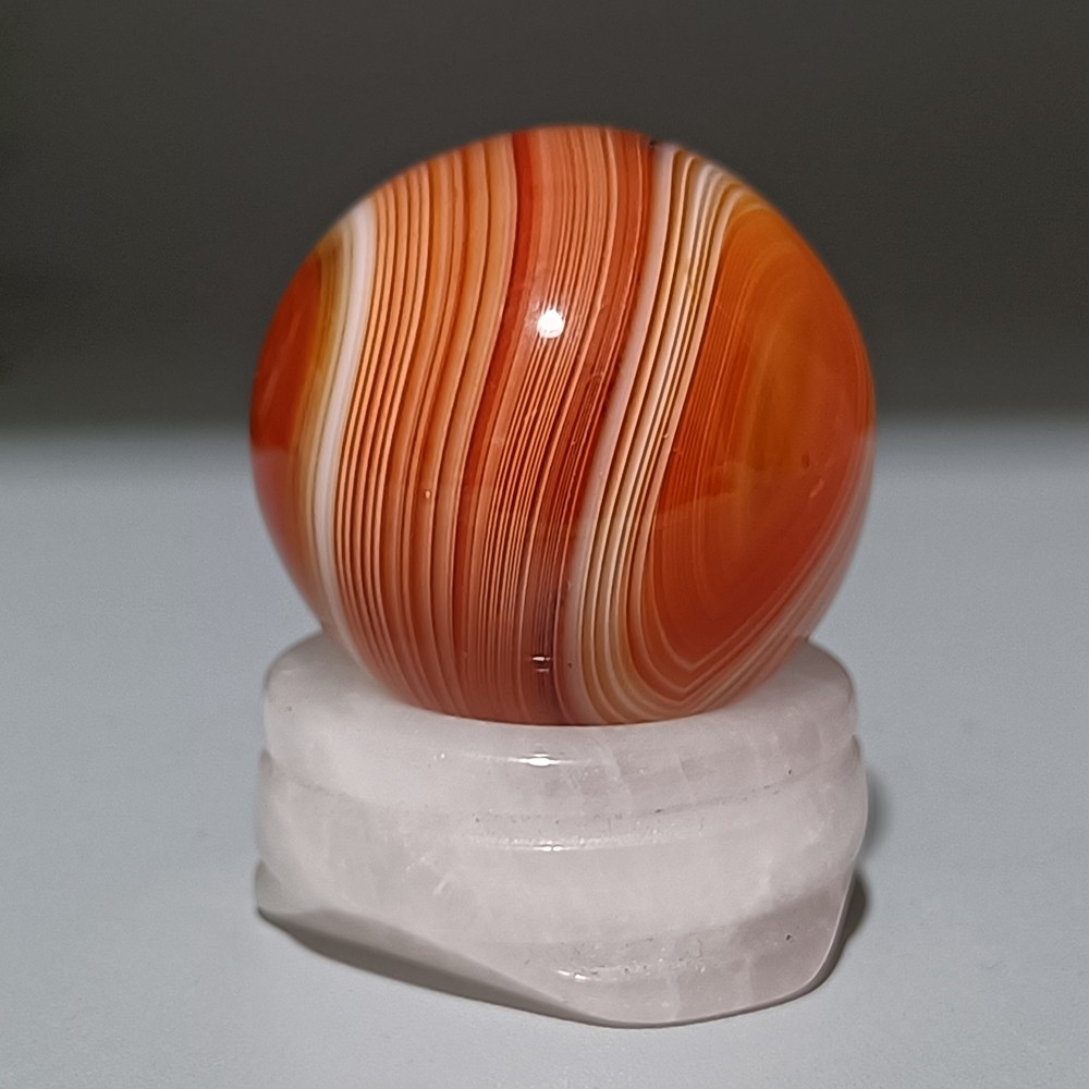 28mm Natural Agate Quartz Sphere Healing Crystal Ball with Stand for Reiki