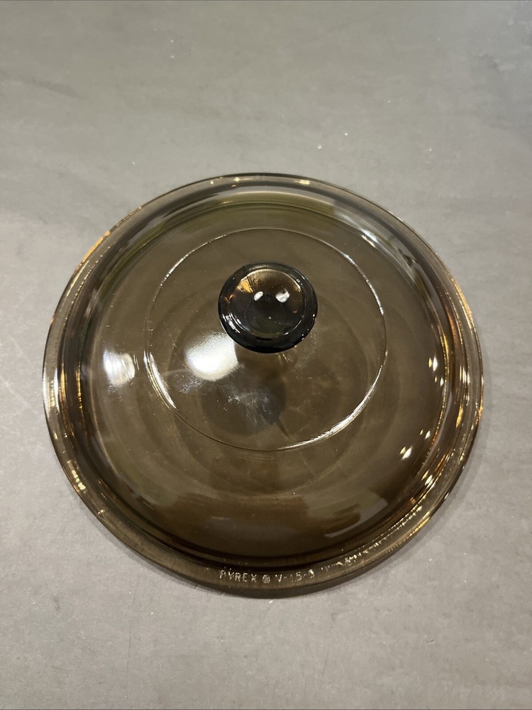 Pyrex V1.5C Amber Brown Replacement Lid Round 7.5